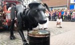 Lustiges Video : Gigantische Hunde-Marionette