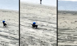 Der Pelzige Pele am Strand