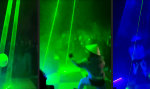 Funny Video : Der mit dem Laser tanzt