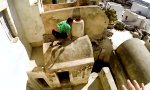 Lustiges Video - Flucht über die Dächer von Santorini