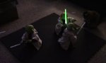 Kampf der animatronischen Yodas