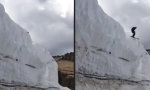 Lustiges Video : Abgang über den Gletschervorsprung