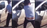 Funny Video : Fetter Cop versucht Scheibe einzuschlagen