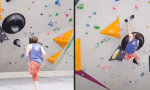 Funny Video : Einbeiniger Klettermaxe