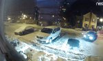Lustiges Video - Doppelherz beim Wenden im Schnee