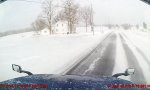 Zu schnell auf verschneiter Straße