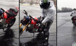 Funny Video - Mit Spikes am Reifen auf dem Eis