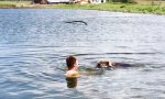 Lustiges Video - Bären-Knutschfleck beim Frühlingsbaden