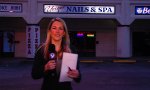 Funny Video - Reporterin beim Aufwärmen für Livegang