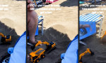 Beschäftigung für die Jungs am Strand