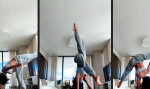 Lustiges Video : Gelenkig im Wohnzimmer